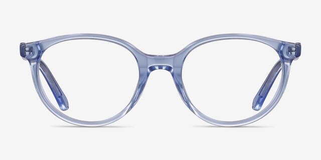Trust Clear Blue AcetateEyeglass Frames from EyeBuyDirect, Front View