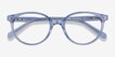 Trust Clear Blue AcetateEyeglass Frames from EyeBuyDirect, Closed View
