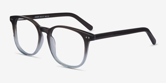 Ander Gray Clear AcetateEyeglass Frames from EyeBuyDirect, Angle View