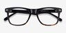 Caster Black Tortoise AcétateMontures de lunettes de vue d'EyeBuyDirect, Vue Rapprochée