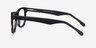 Caster Gray Striped AcetateEyeglass Frames from EyeBuyDirect, Side View