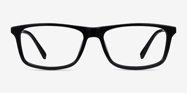 Intent Black AcetateEyeglass Frames from EyeBuyDirect, Front View