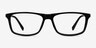 Intent Black AcetateEyeglass Frames from EyeBuyDirect, Front View