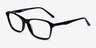 Versa Black AcetateEyeglass Frames from EyeBuyDirect, Angle View