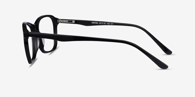 Versa Black AcetateEyeglass Frames from EyeBuyDirect, Side View