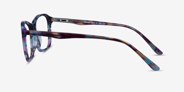 Versa Purple Floral AcetateEyeglass Frames from EyeBuyDirect, Side View