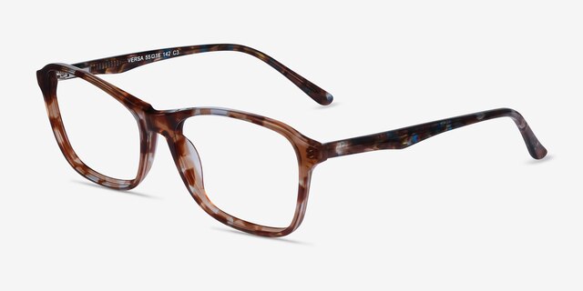 Versa Brown Floral AcetateEyeglass Frames from EyeBuyDirect, Angle View