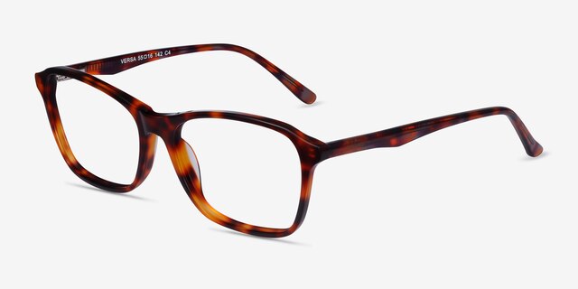 Versa Tortoise AcetateEyeglass Frames from EyeBuyDirect, Angle View