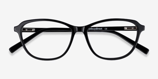Ciencia Black AcetateEyeglass Frames from EyeBuyDirect, Closed View