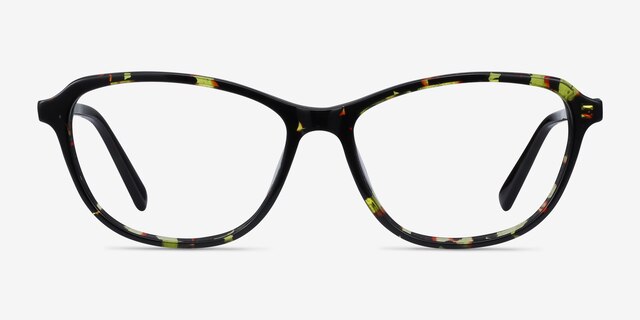 Ciencia Green Floral AcetateEyeglass Frames from EyeBuyDirect, Front View
