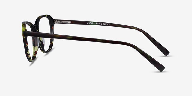 Ciencia Green Floral AcetateEyeglass Frames from EyeBuyDirect, Side View