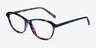 Ciencia Blue Floral AcetateEyeglass Frames from EyeBuyDirect, Angle View