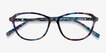 Ciencia Blue Floral AcetateEyeglass Frames from EyeBuyDirect, Closed View