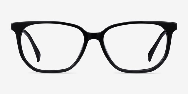Reverb Black AcetateEyeglass Frames from EyeBuyDirect, Front View