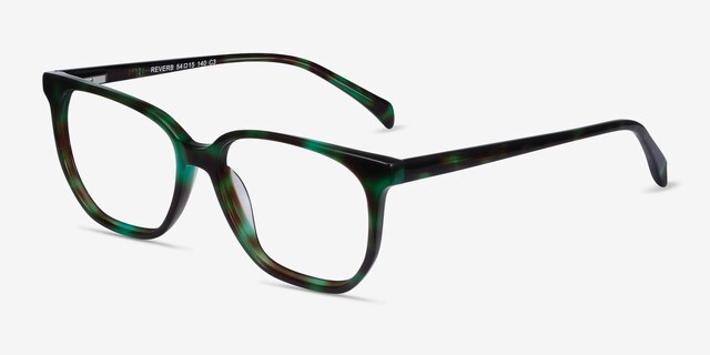Reverb Green Tortoise AcetateEyeglass Frames from EyeBuyDirect, Angle View