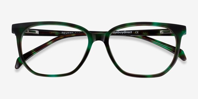 Reverb Green Tortoise AcetateEyeglass Frames from EyeBuyDirect, Closed View