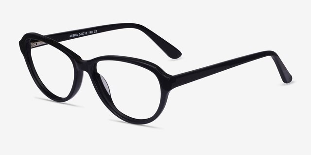 Misha Black AcetateEyeglass Frames from EyeBuyDirect, Angle View