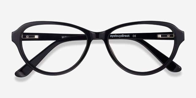Misha Black AcetateEyeglass Frames from EyeBuyDirect, Closed View
