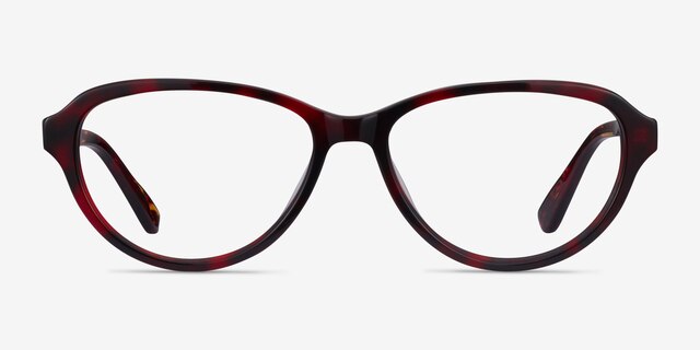 Misha Red Tortoise AcetateEyeglass Frames from EyeBuyDirect, Front View
