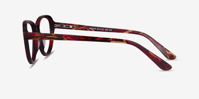 Misha Red Tortoise AcetateEyeglass Frames from EyeBuyDirect, Side View
