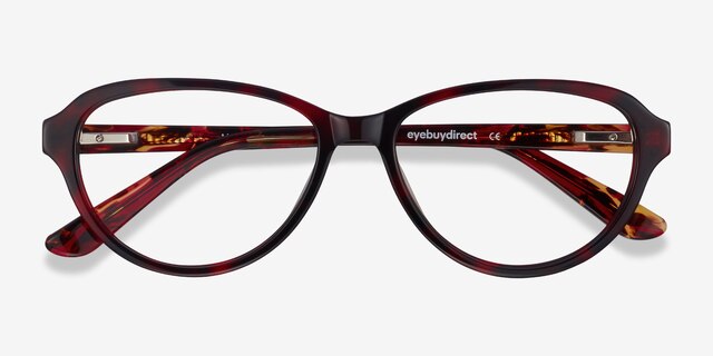 Misha Red Tortoise AcetateEyeglass Frames from EyeBuyDirect, Closed View