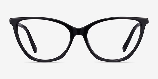 Instinct Black AcetateEyeglass Frames from EyeBuyDirect, Front View