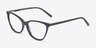 Instinct Black AcetateEyeglass Frames from EyeBuyDirect, Angle View