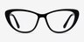 Yvonne Black AcetateEyeglass Frames from EyeBuyDirect, Front View