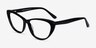 Yvonne Black AcetateEyeglass Frames from EyeBuyDirect, Angle View