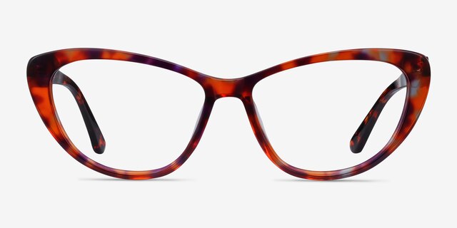 Yvonne Brown Floral AcetateEyeglass Frames from EyeBuyDirect, Front View