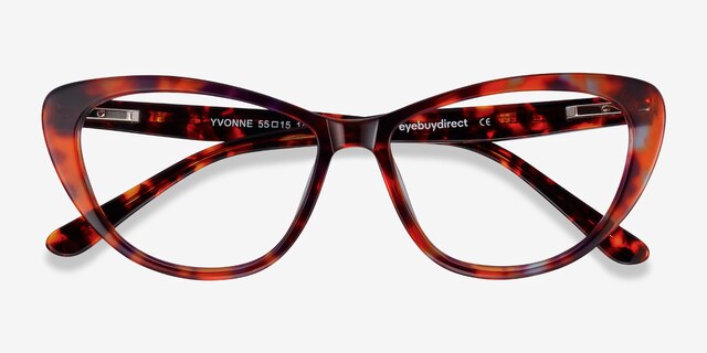 Yvonne Brown Floral AcetateEyeglass Frames from EyeBuyDirect, Closed View