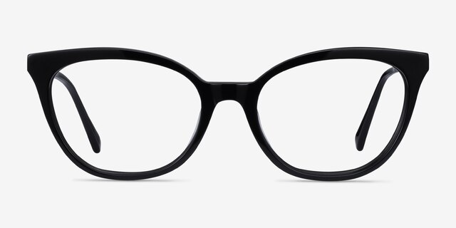 Sigilo Black AcetateEyeglass Frames from EyeBuyDirect, Front View
