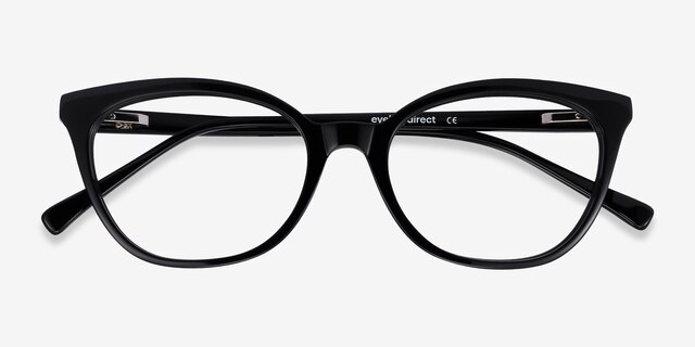 Sigilo Black AcetateEyeglass Frames from EyeBuyDirect, Closed View