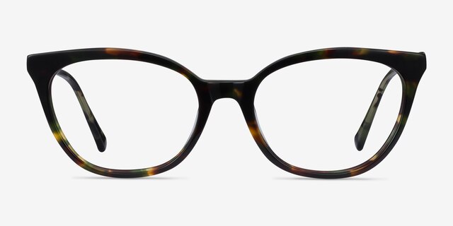 Sigilo Green Floral AcetateEyeglass Frames from EyeBuyDirect, Front View