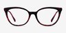 Sigilo Red Floral AcetateEyeglass Frames from EyeBuyDirect, Front View