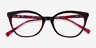 Sigilo Red Floral AcetateEyeglass Frames from EyeBuyDirect, Closed View