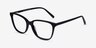 Arte Black AcetateEyeglass Frames from EyeBuyDirect, Angle View