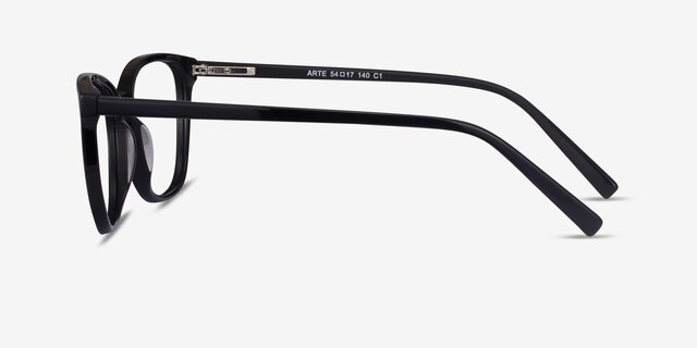 Arte Black AcetateEyeglass Frames from EyeBuyDirect, Side View