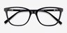 Arte Black AcetateEyeglass Frames from EyeBuyDirect, Closed View