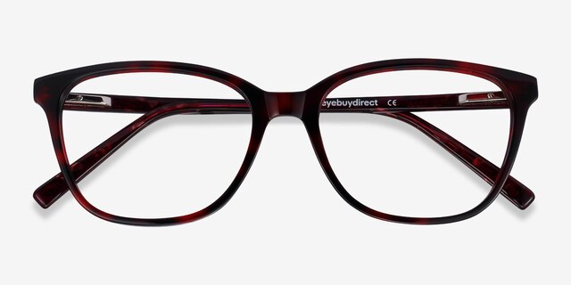 Arte Red Tortoise AcétateMontures de lunettes de vue d'EyeBuyDirect, Vue Rapprochée
