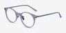 Buho Light Blue AcetateEyeglass Frames from EyeBuyDirect, Angle View