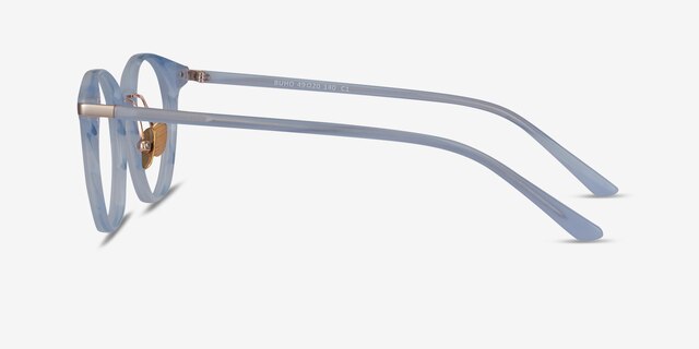Buho Light Blue AcetateEyeglass Frames from EyeBuyDirect, Side View