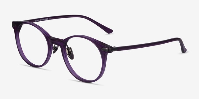 Buho Purple AcetateEyeglass Frames from EyeBuyDirect, Angle View