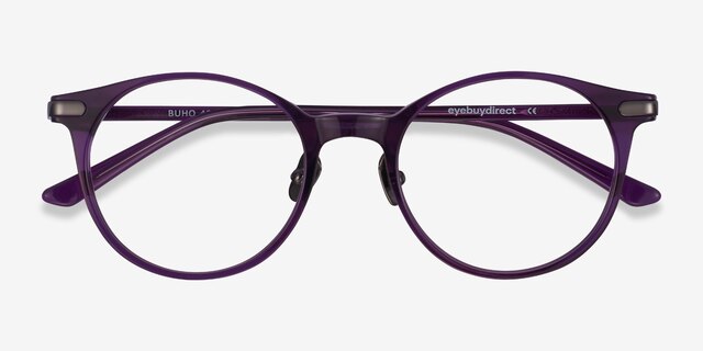 Buho Purple AcetateEyeglass Frames from EyeBuyDirect, Closed View