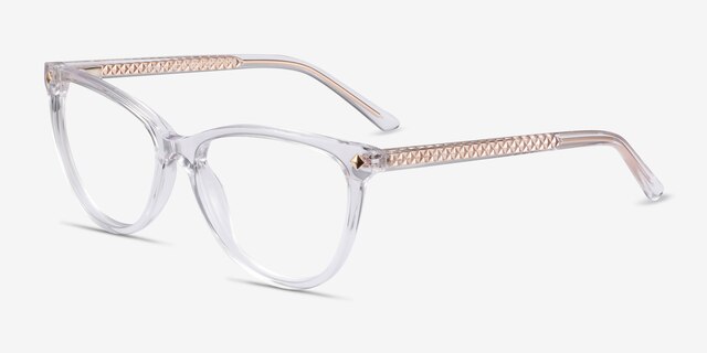 Leonie Clear AcetateEyeglass Frames from EyeBuyDirect, Angle View