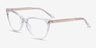 Leonie Clear AcetateEyeglass Frames from EyeBuyDirect, Angle View