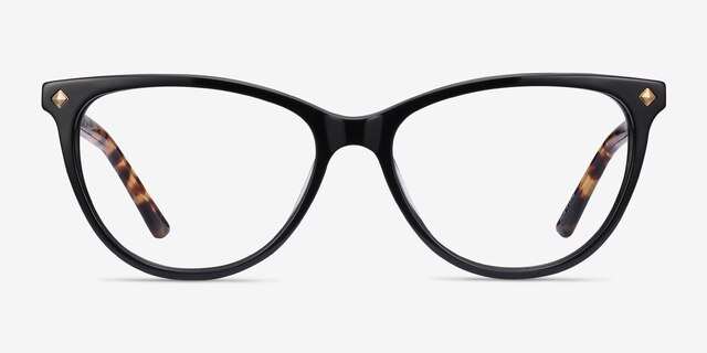 Leonie Black Tortoise AcetateEyeglass Frames from EyeBuyDirect, Front View