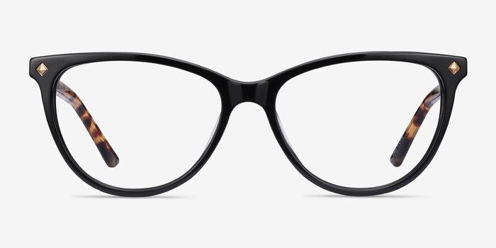 Leonie Black Tortoise Acetate Eyeglass Frames from EyeBuyDirect