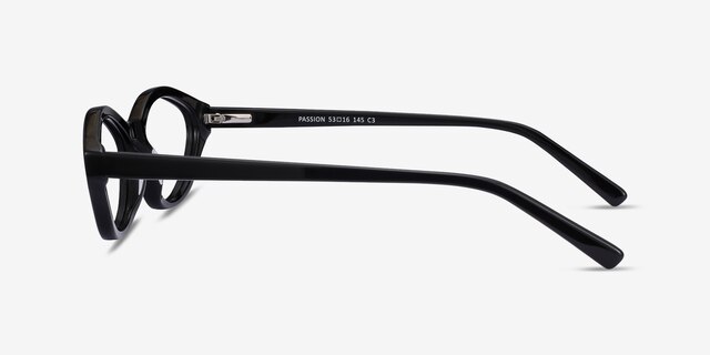 Passion Black AcetateEyeglass Frames from EyeBuyDirect, Side View