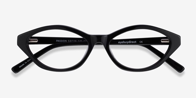 Passion Black AcetateEyeglass Frames from EyeBuyDirect, Closed View